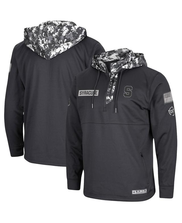 Mens Colosseum Charcoal Purdue Boilermakers OHT Military Appreciation Digi Camo Quarter-Zip Hoodie Product Image