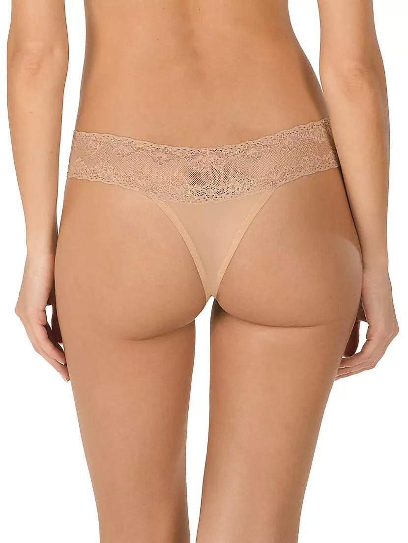 Bliss Perfection Lace Trim One Size Thong 2-Pack Product Image