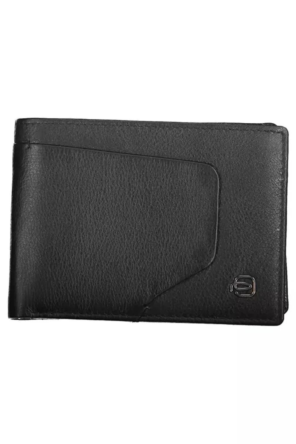 PIQUADRO Elegant Black Leather Wallet With Rfid Blocker Product Image