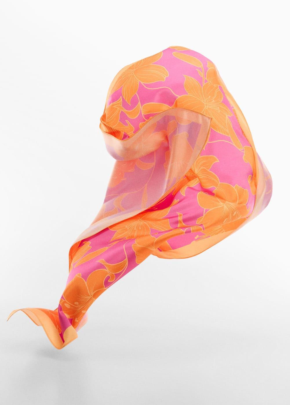 MANGO - Flowers printed scarf - One size - Women Product Image
