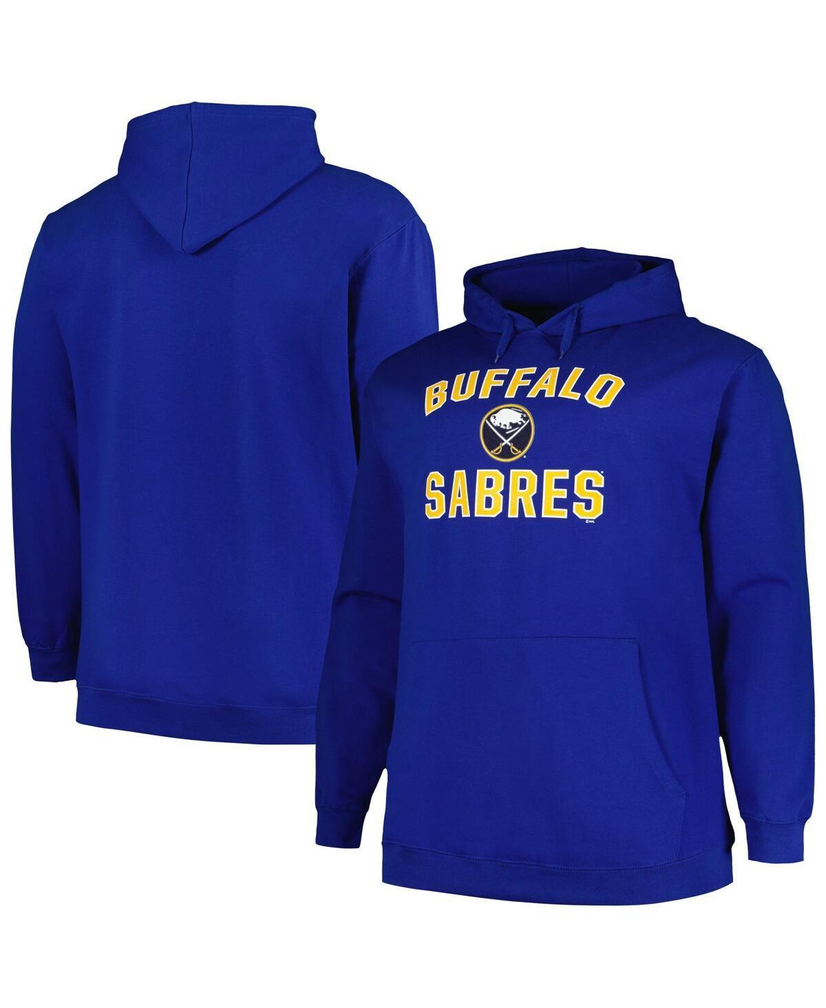 Mens Profile Royal Buffalo Sabres Big and Tall Arch Over Logo Pullover Hoodie Product Image