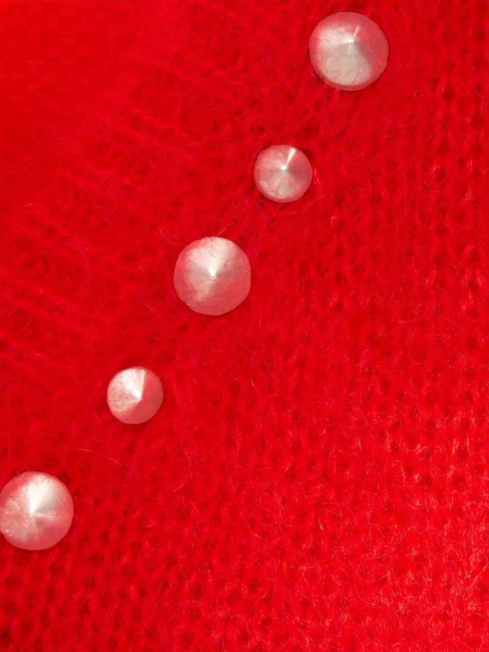 Mohair Studded Jumper In Red Product Image