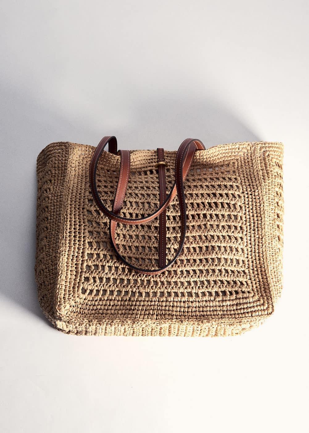 MANGO - Natural fiber shopper bag - One size - Women Product Image