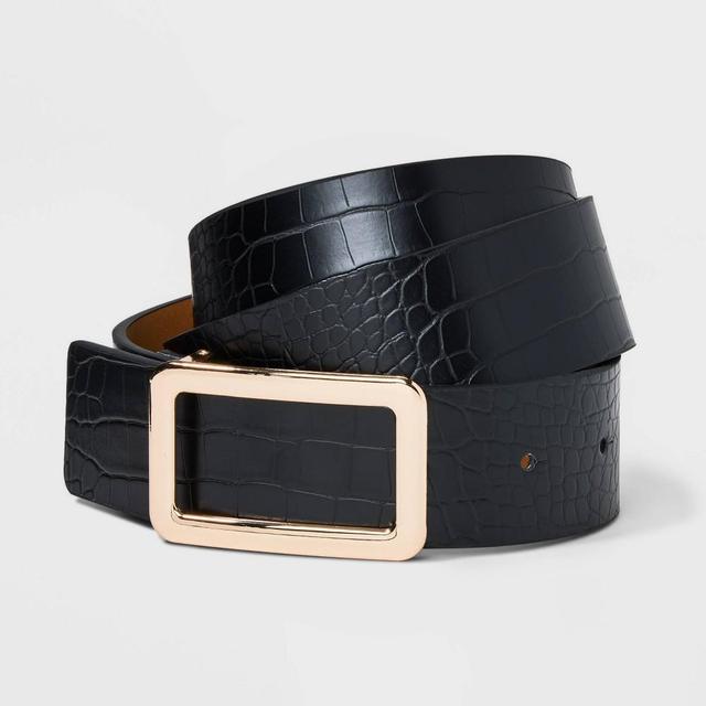 Womens Square Buckle Belt - A New Day Product Image