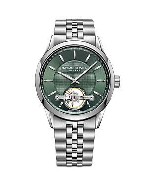 Raymond Weil Mens Swiss Automatic Freelancer Stainless Steel Bracelet Watch 42mm Product Image