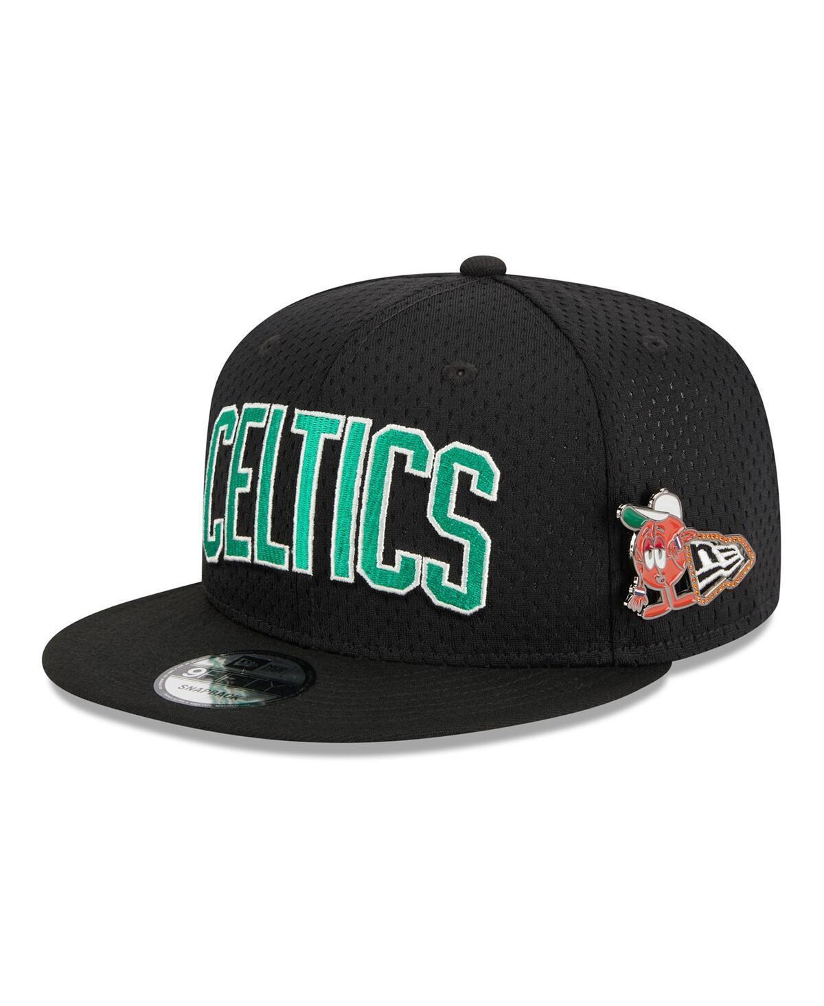 Mens New Era Boston Celtics Post-Up Pin Mesh 9FIFTY Snapback Hat Product Image