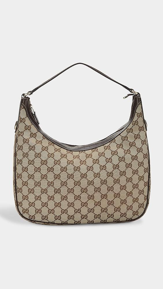 What Goes Around Comes Around Gucci Brown Canvas Charmy Hobo Bag | Shopbop Product Image