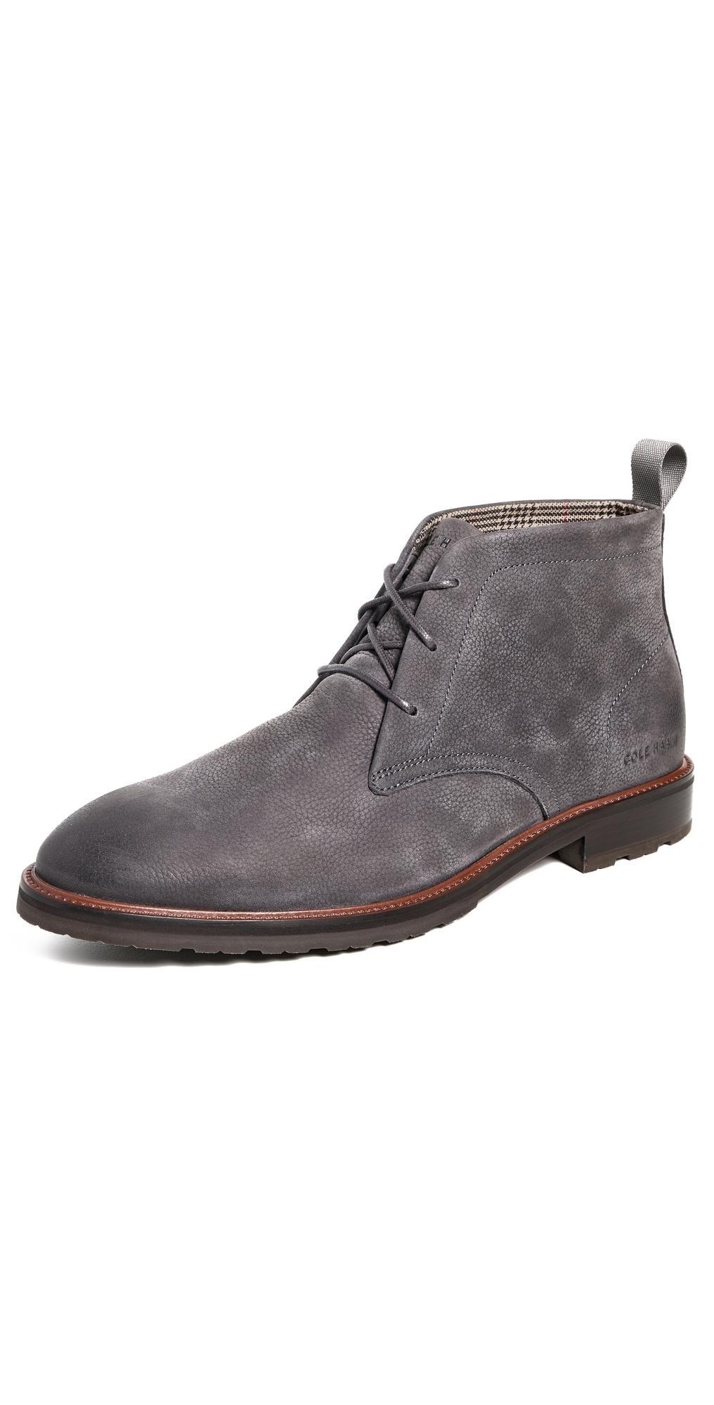 COLE HAAN Berkshire Lug Chukka Boots Pavement Nubuck/demitasse Wr In Gray Product Image