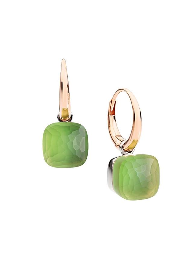 Womens Nudo Gel Lemon Quartz, 18K Rose Gold & 18K White Gold & Chrysoprase Drop Earrings - Lemon Product Image