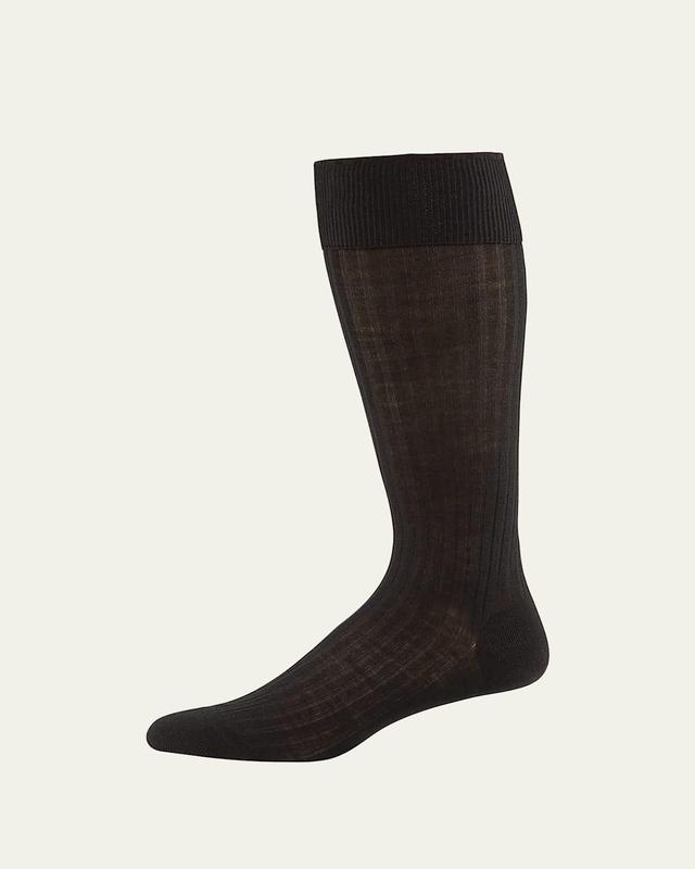 Mens Laburnum Over-the-Calf Ribbed Merino Wool Socks Product Image