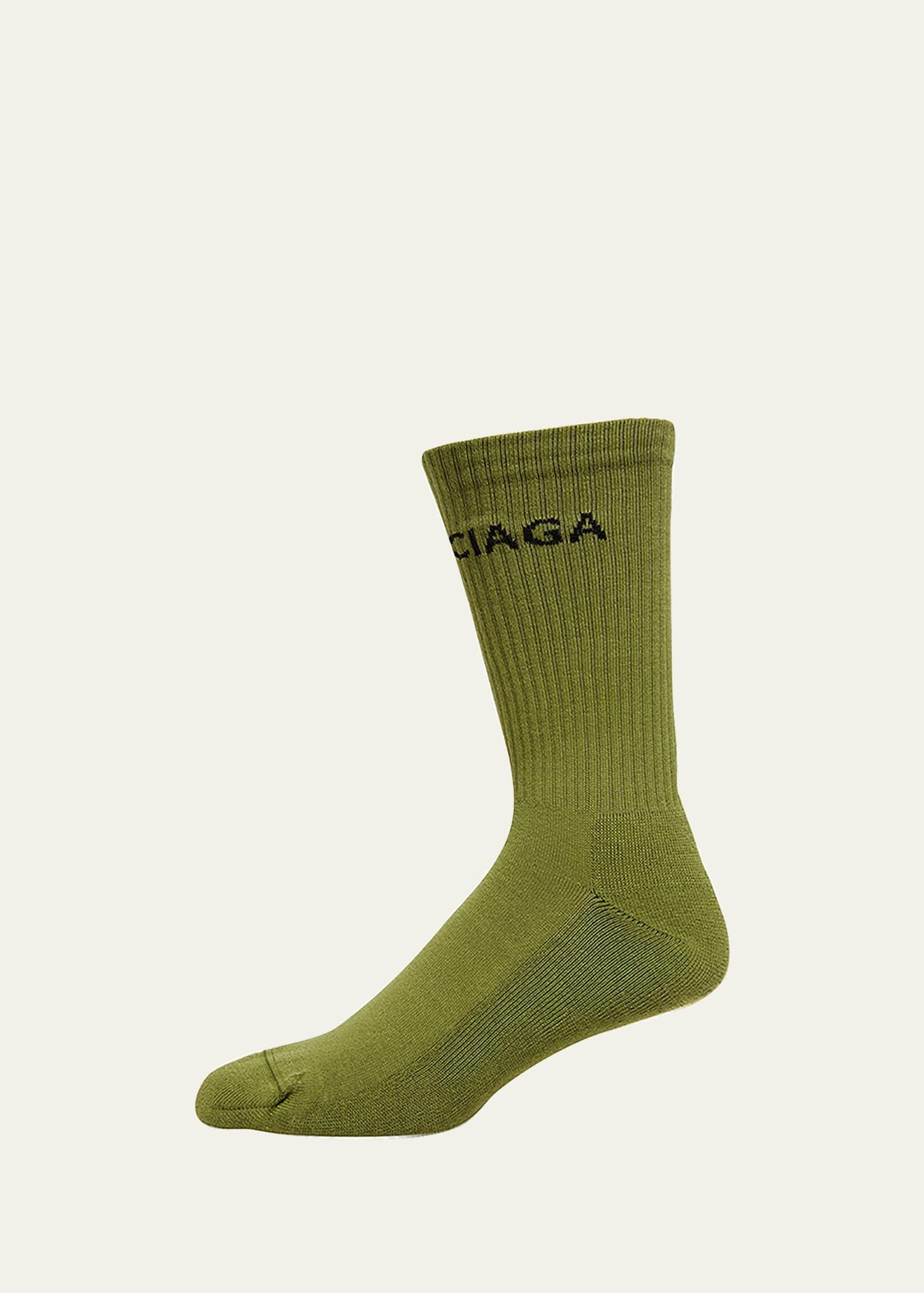 Mens Logo-Knit Tennis Socks Product Image