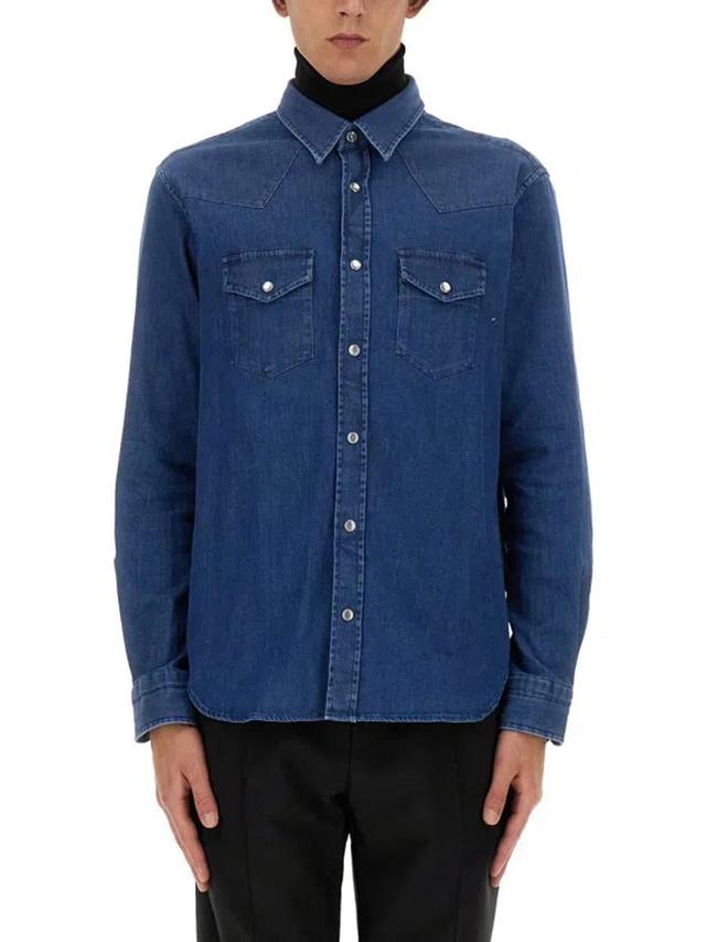 TOM FORD Denim Shirt In Blue Product Image