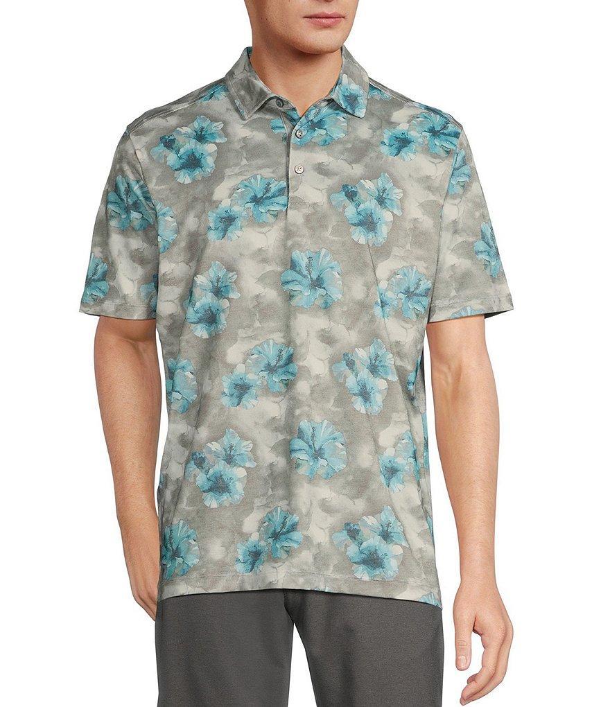 Tommy Bahama Stormy Blues Short Sleeve Polo Shirt Product Image