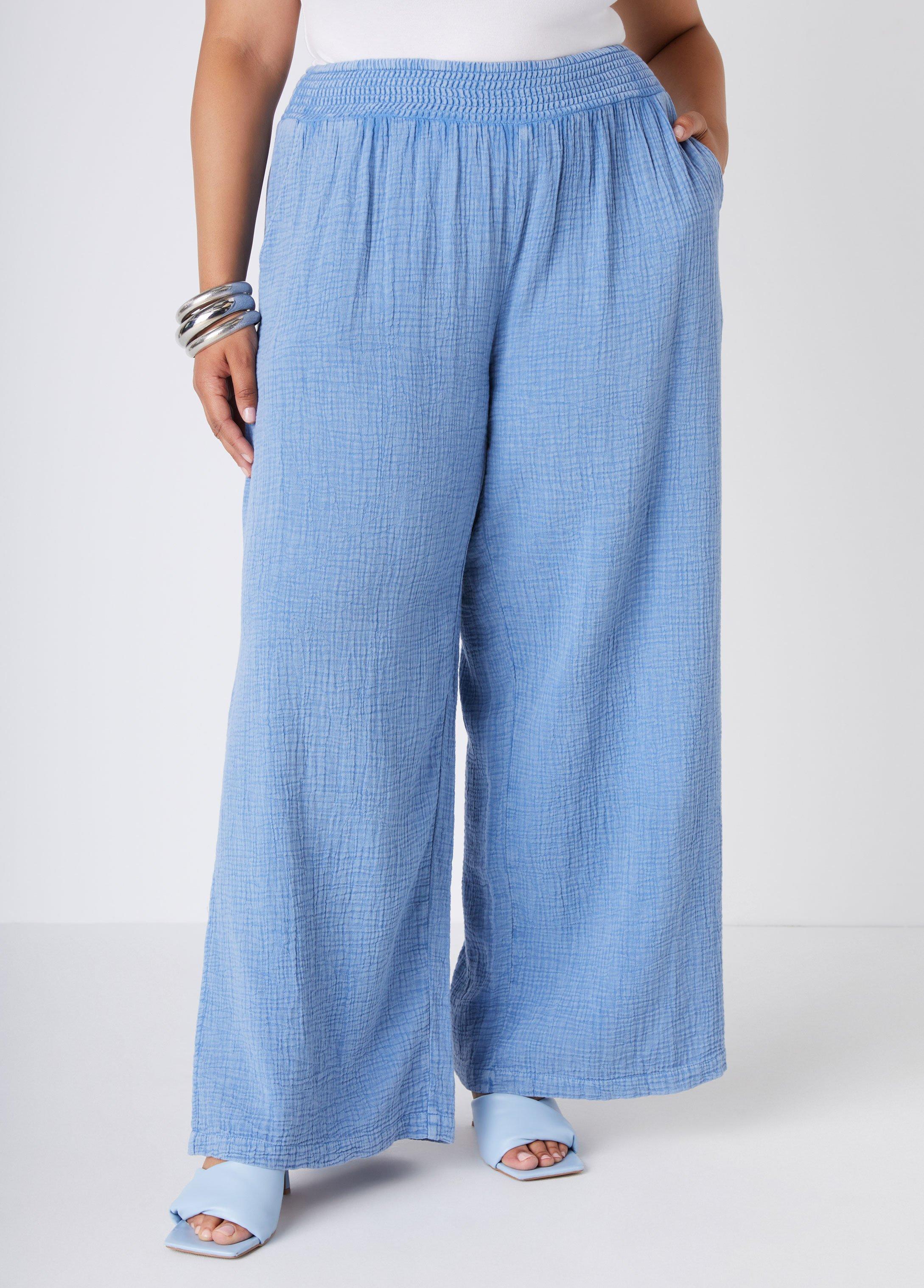 Side Split Cotton Gauze Pants Product Image