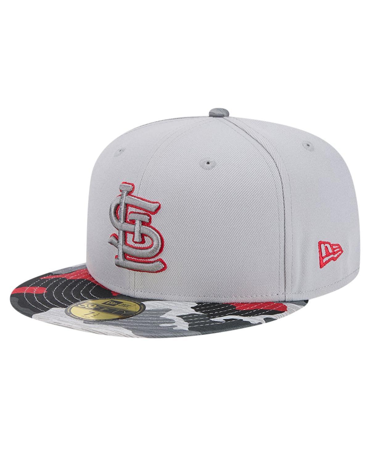 Mens New Era Gray St. Louis Cardinals Active Team Camo 59FIFTY Fitted Hat Product Image