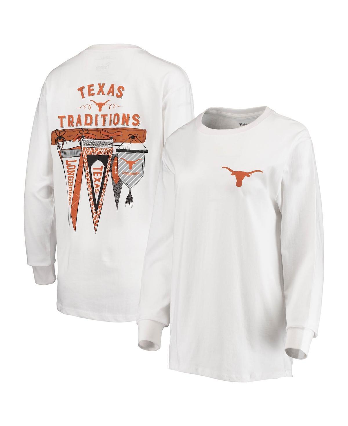 Womens Pressbox Texas Longhorns Traditions Pennant Long Sleeve T-Shirt Product Image