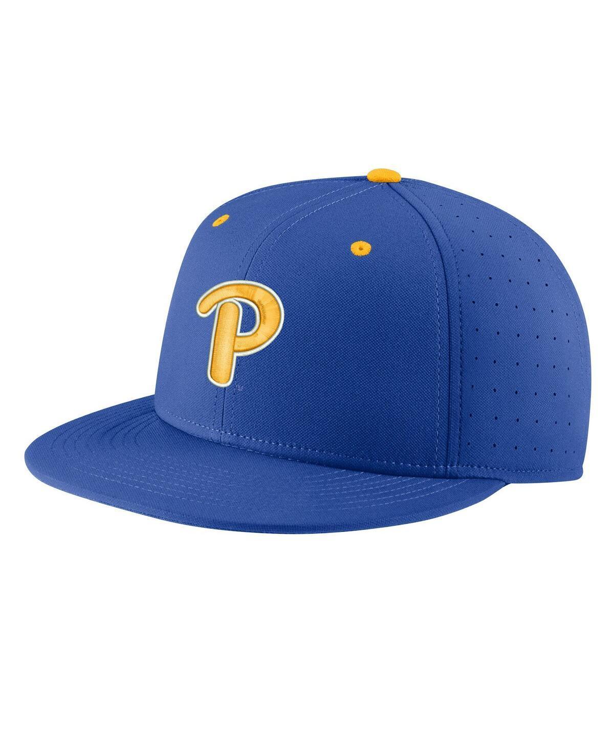 Royal Pitt Panthers Aero True Baseball Performance Fitted Hat Product Image