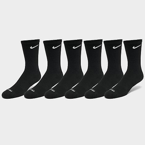 Nike Mens Nike 6 Pack Everyday Plus Cushioned Socks - Mens Black/White Product Image