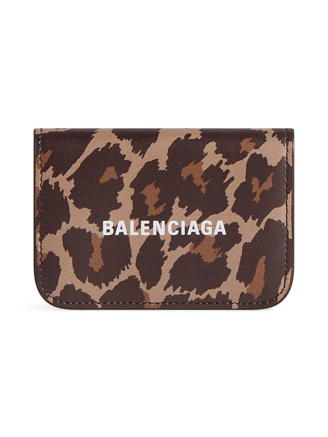 Womens Cash Mini Wallet with Leopard Print Product Image