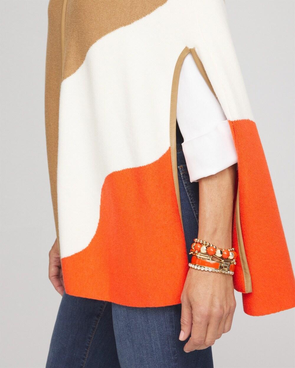 Colorblock Sweater Cape Product Image