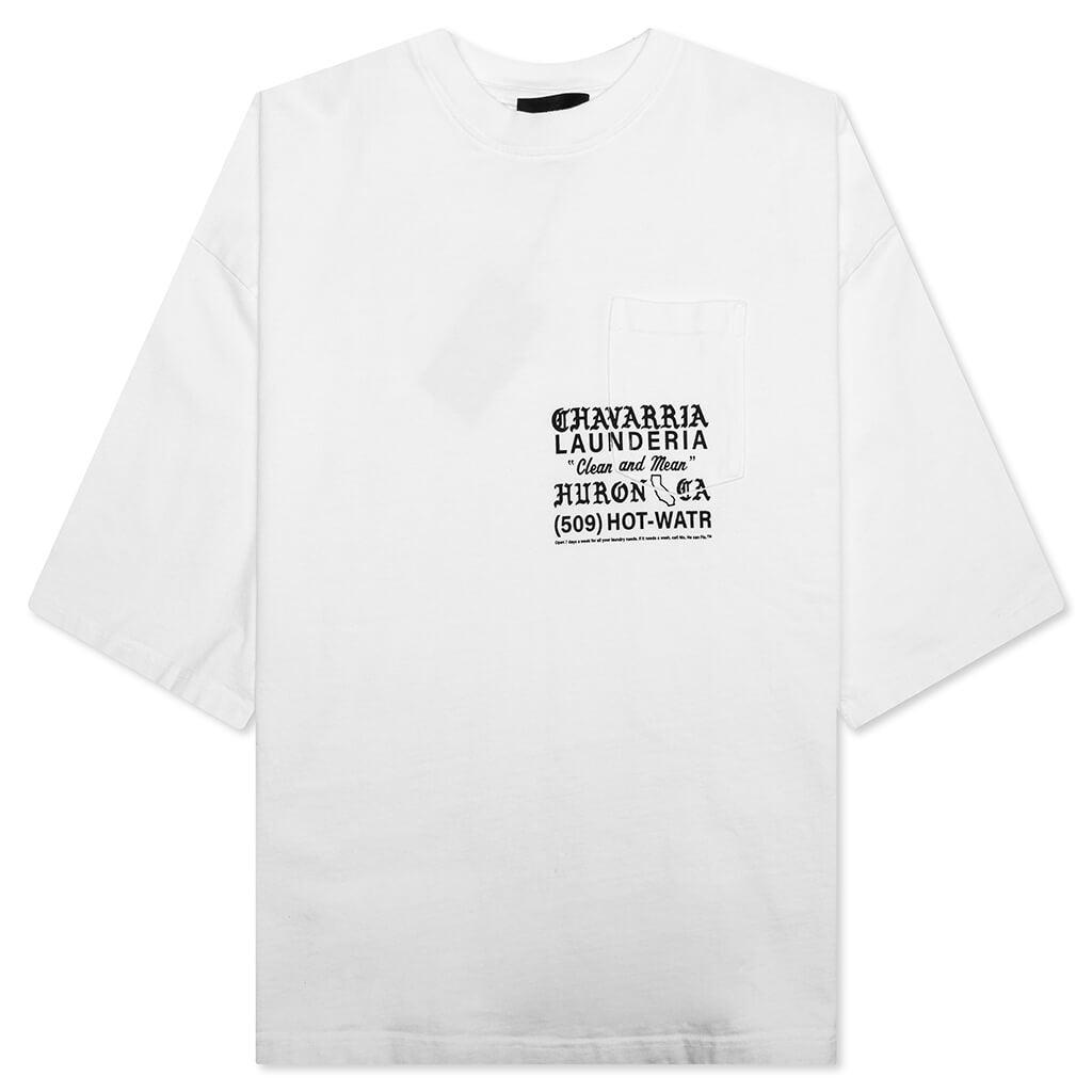 Laundromat S/S Buffalo Pocket Tee - White Male Product Image