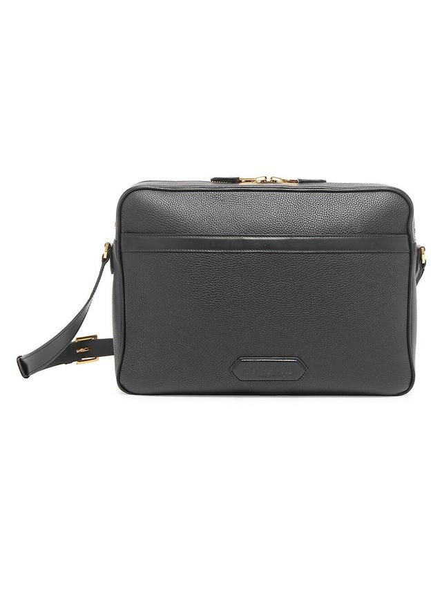 Mens Italian Leather Crossbody Messenger Bag Product Image