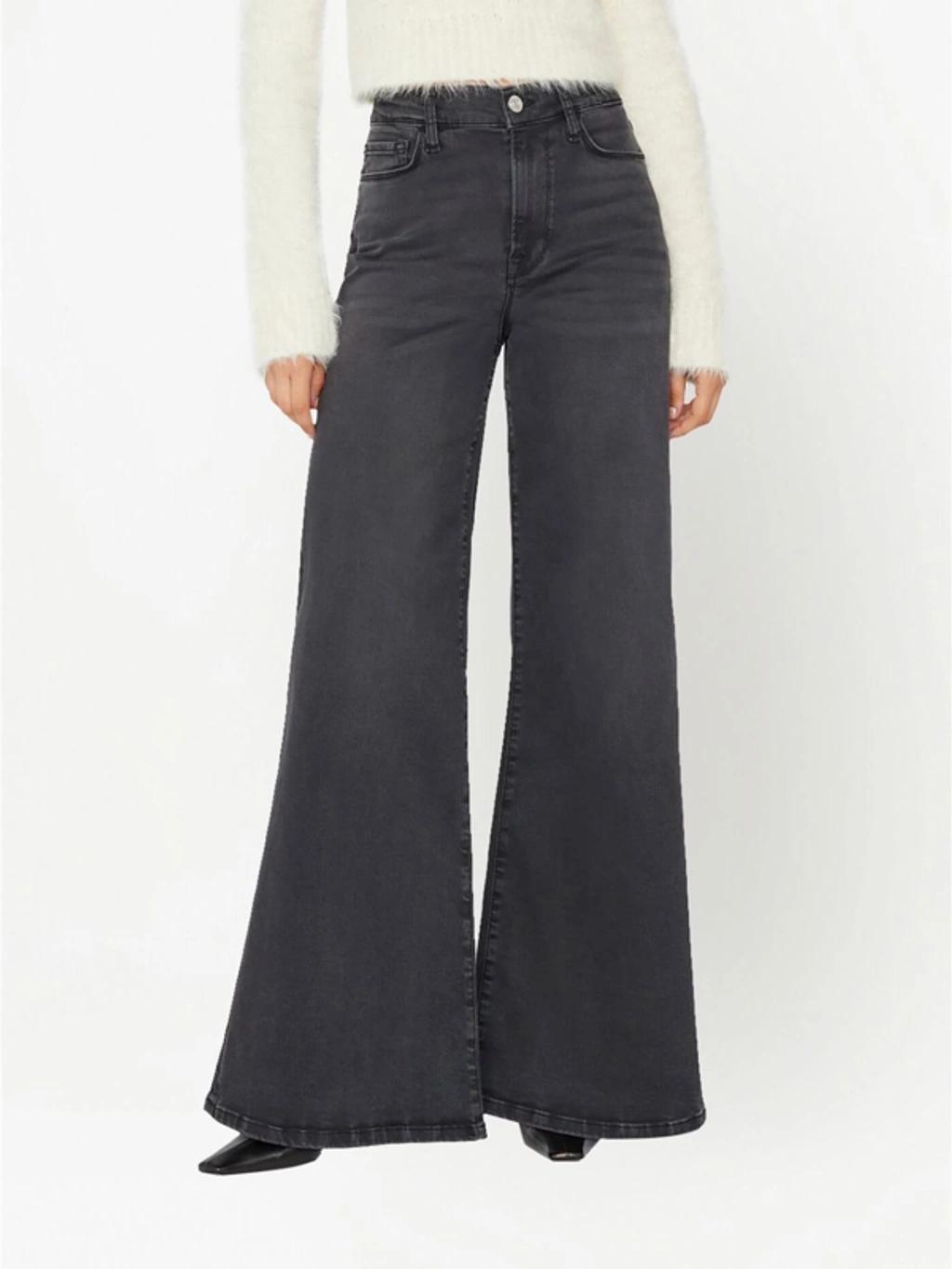 Le Pixie High-rise Wide-leg Jeans In Black Product Image