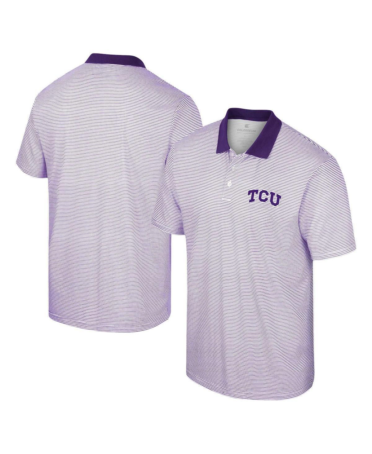 Mens Colosseum /Purple Washington Huskies Print Stripe Polo Product Image