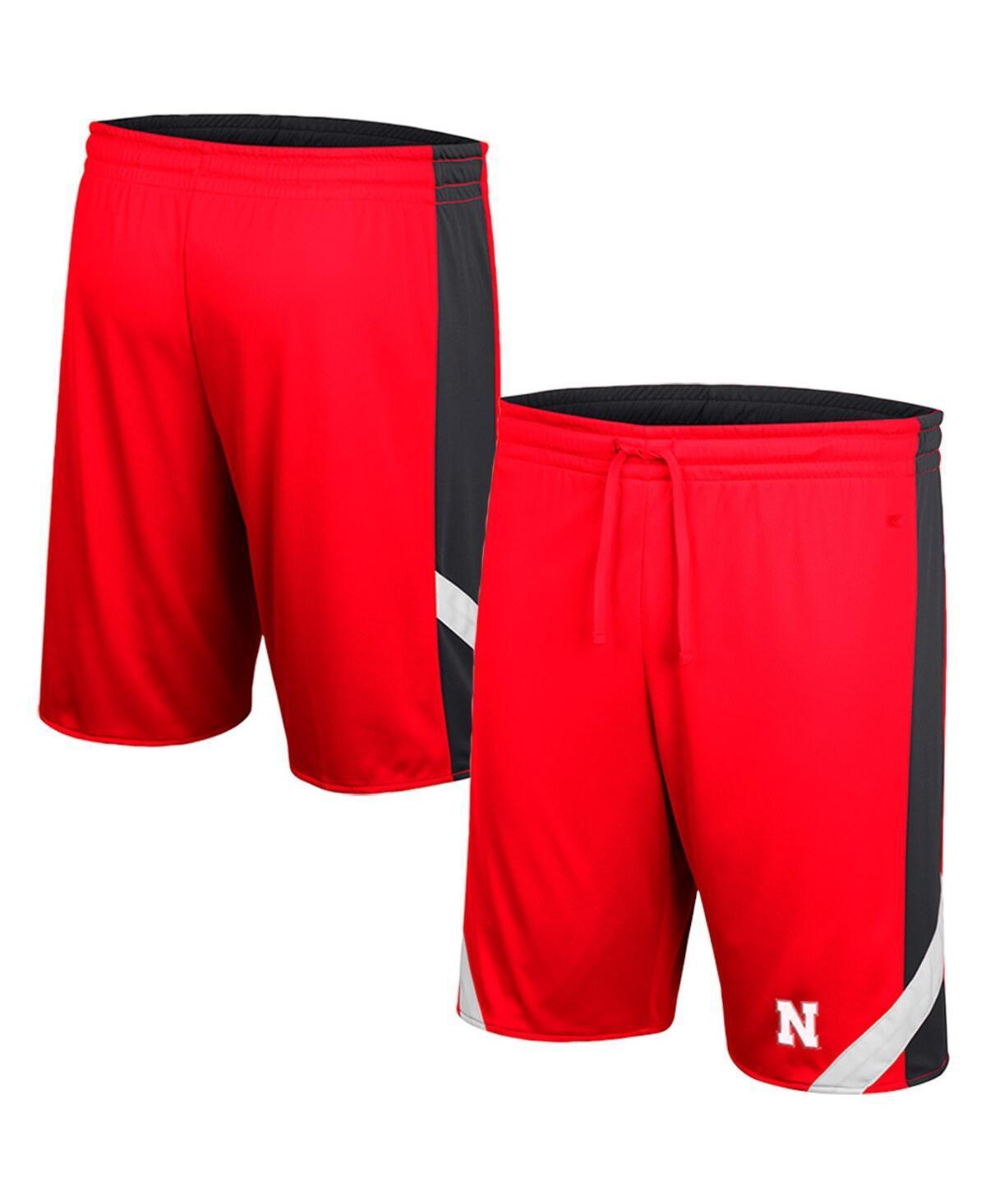 Mens Colosseum Scarlet/Black Nebraska Huskers Am I Wrong Reversible Shorts Product Image