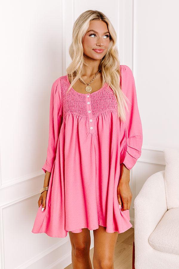 Manhattan Meeting Tunic Dress In Pink Product Image