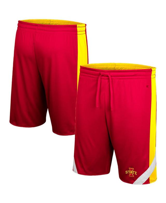 Mens Colosseum Cardinal/Gold Iowa State Cyclones Am I Wrong Reversible Shorts Product Image