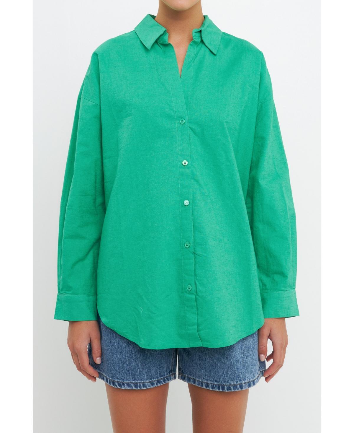 English Factory Womens Over Linen Shirts product image