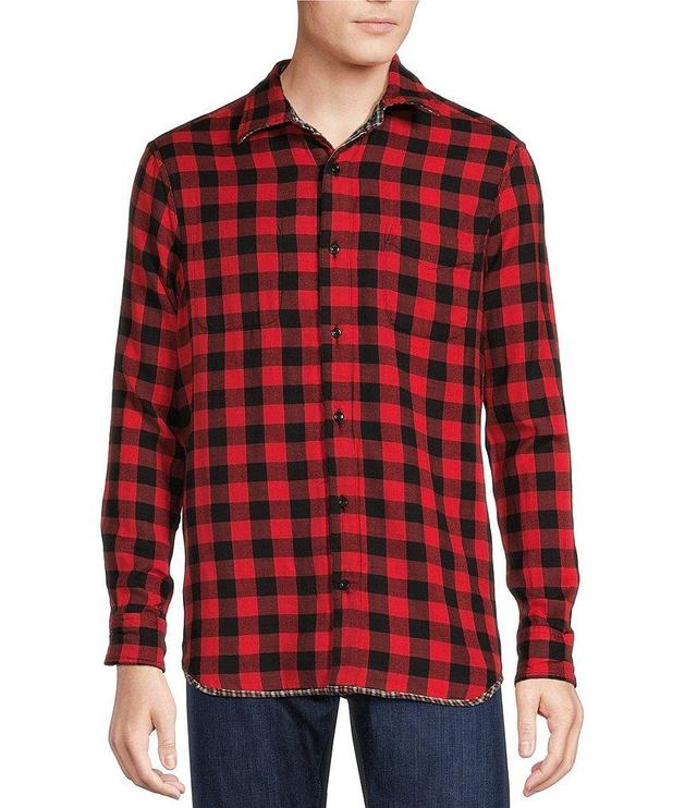 Cremieux Big & Tall Blue Label Classic Fit Plaid Reversible Double-Faced Long Sleeve Woven Shirt Product Image