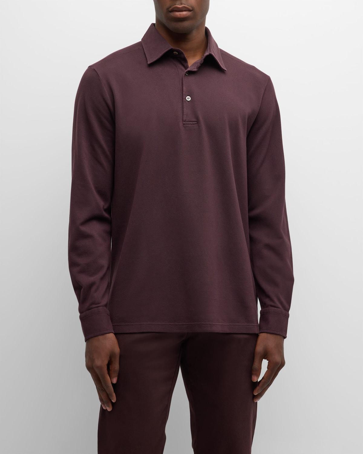 Mens Cotton Pique Polo Shirt Product Image