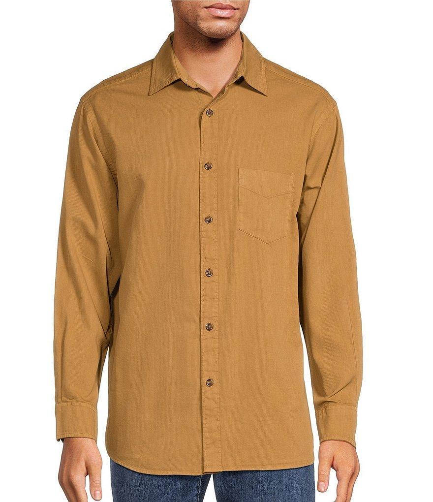 Roundtree  Yorke Long Sleeve Textured Solid Corduroy Sport Shirt Product Image