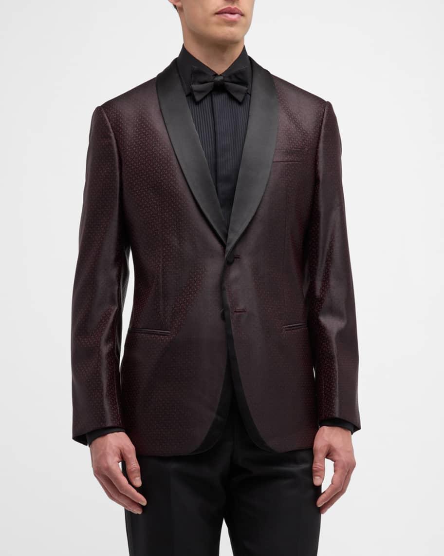 Mens Crushed Texture Jacquard Dinner Jacket Product Image