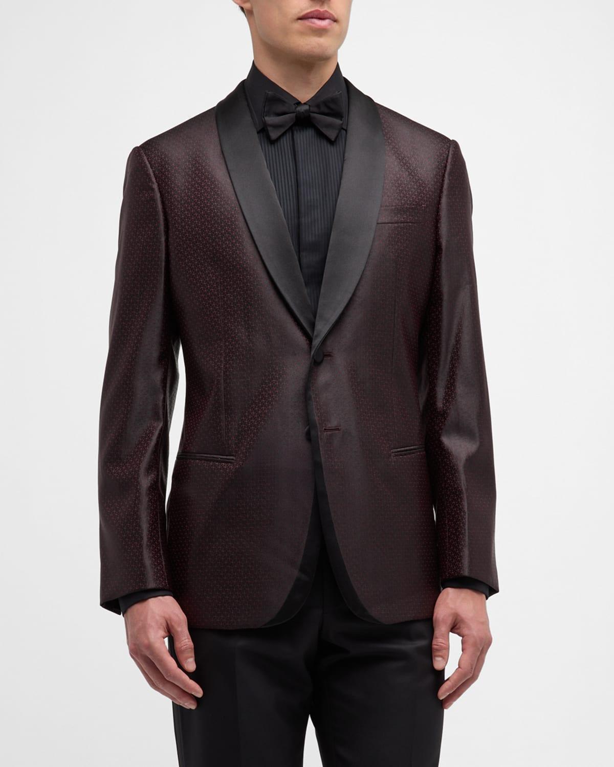 Mens Crushed Texture Jacquard Dinner Jacket Product Image