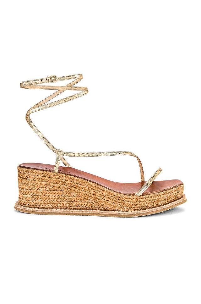 Jimmy Choo Drive 60 Sandal in Gold - Metallic Gold. Size 40 (also in 39.5, 41). Product Image