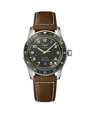 Longines Spirit Leather Strap Watch, 42mm Product Image