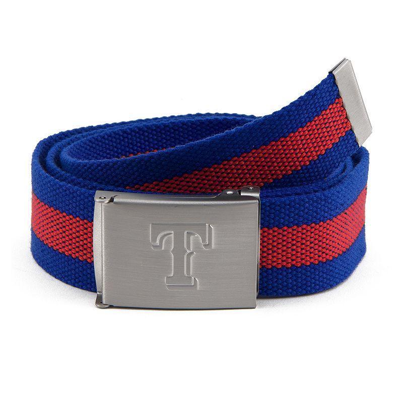 Mens Texas Rangers Fabric Belt - Blue Product Image