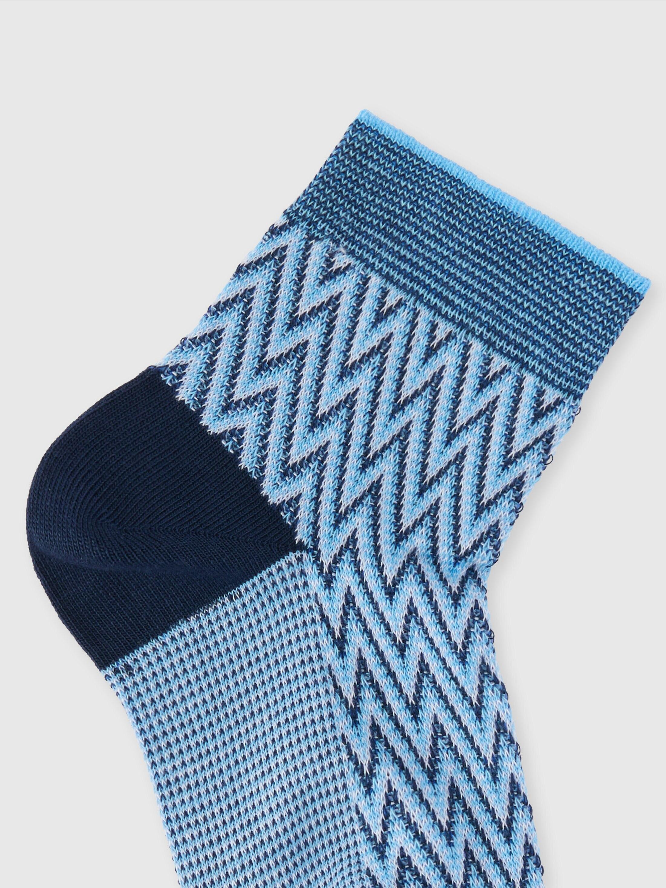 Short zig zag cotton socks Product Image