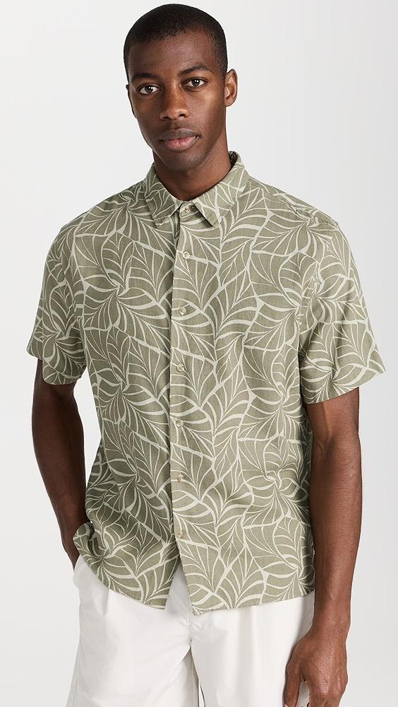 Vince Knotted Leaves Short Sleeve Shirt | Shopbop Product Image