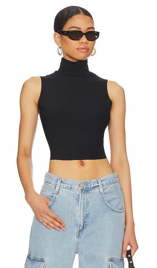 Butter Sleeveless Cropped Turtleneck Product Image