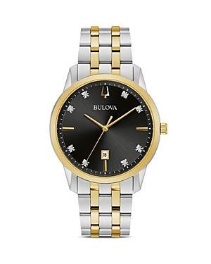 Bulova Mens Diamond Accent Two-Tone Stainless Steel Watch - 98D165 Two Tone Product Image