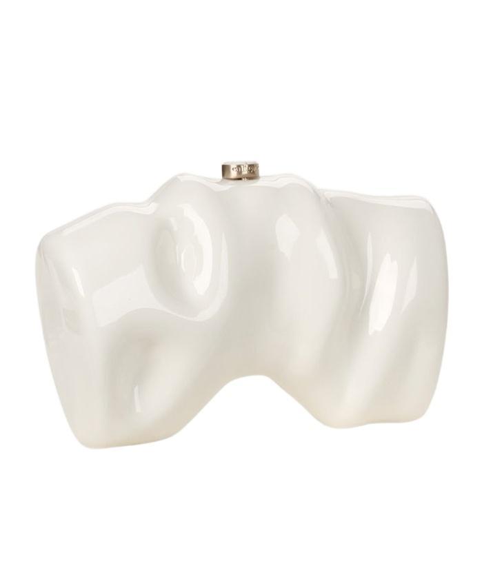 CULT GAIA Scrunch Acrylic Clutch Bag In Ivory Product Image