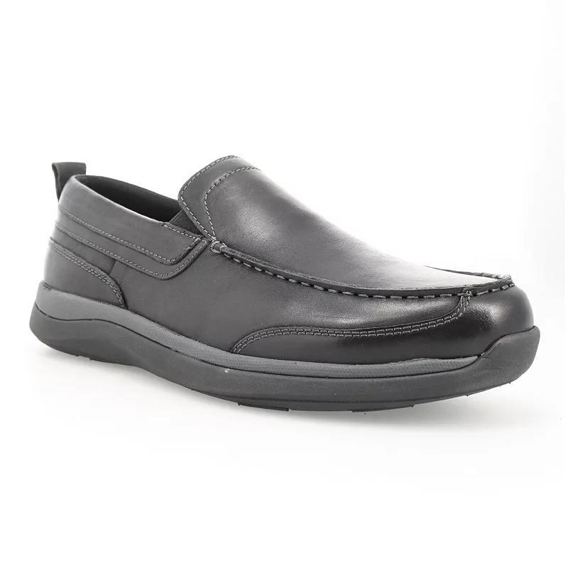 Propet Preston Mens Leather Loafers Brown Product Image