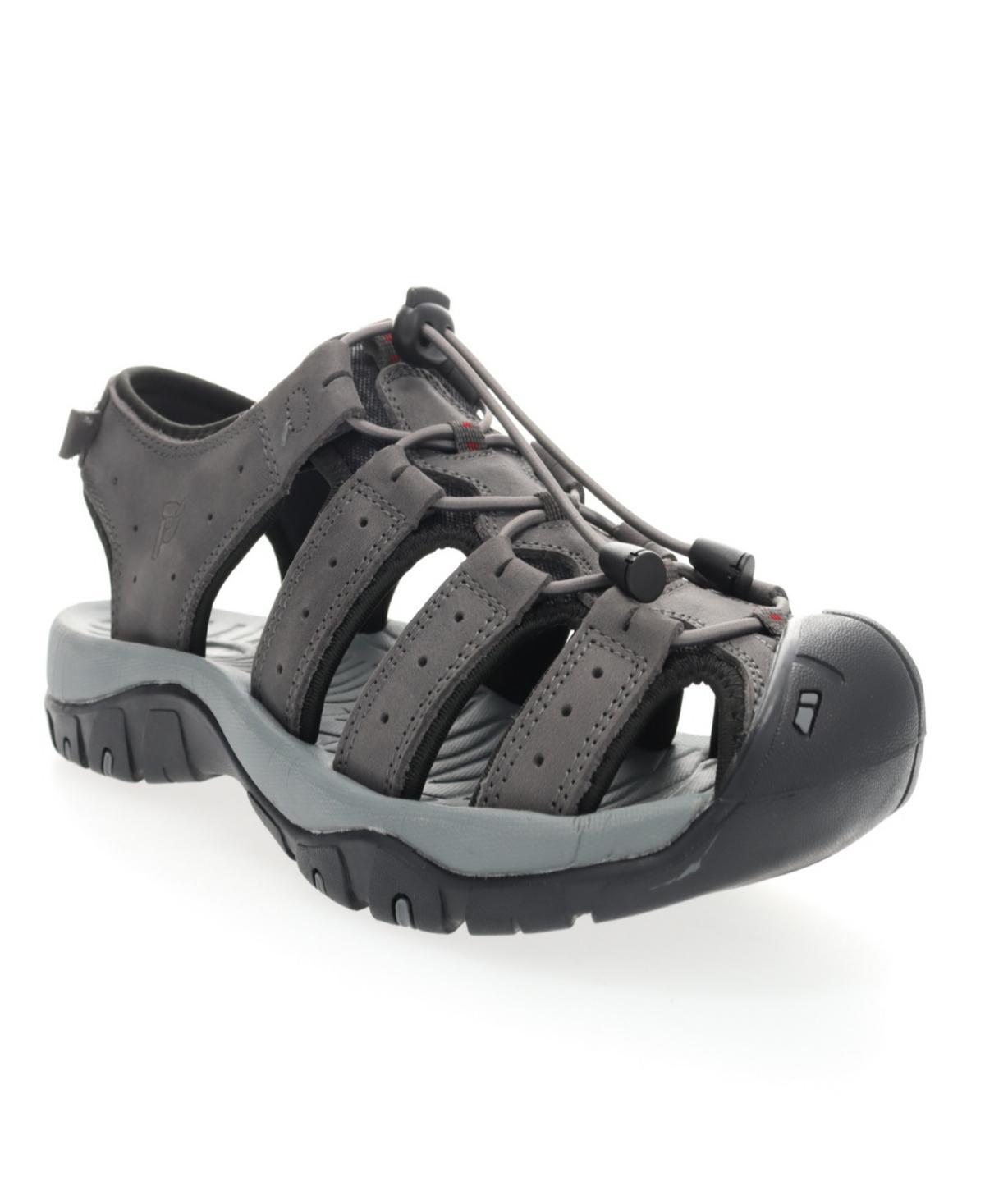 Propet Kona Mens Fisherman Sandals Grey Product Image