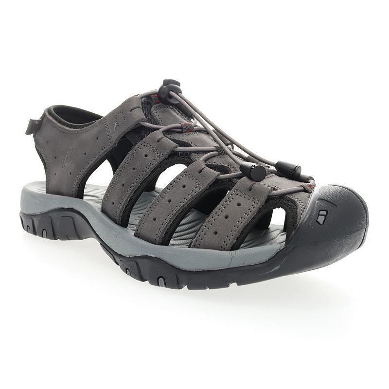 Propet Kona Mens Fisherman Sandals Grey Product Image