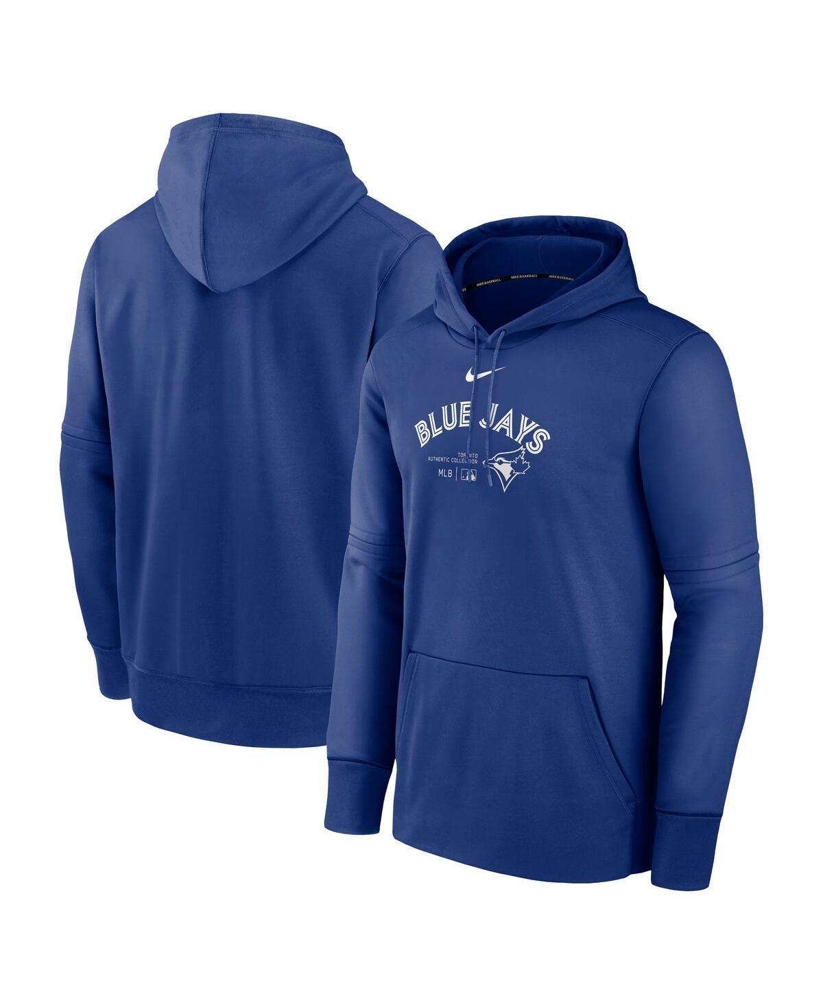 Men's Toronto Blue Jays Authentic Collection Practice Nike Therma MLB Pullover Hoodie Product Image