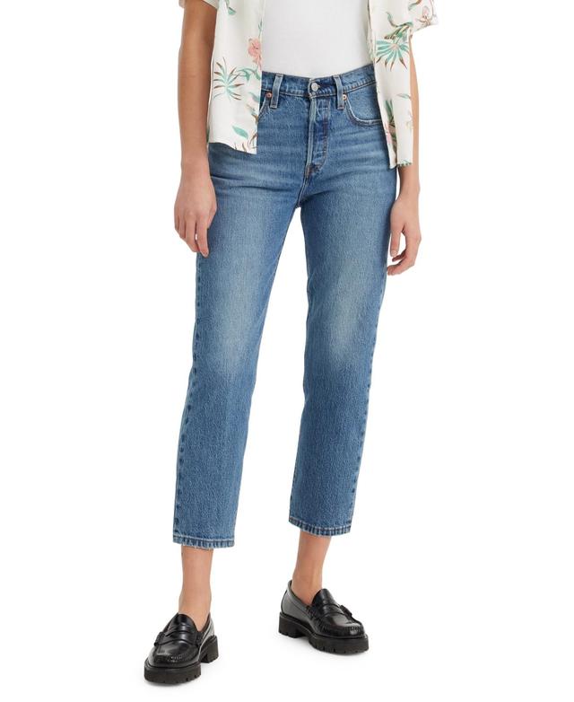 Levis 501 High Rise Crop Straight Jeans Product Image